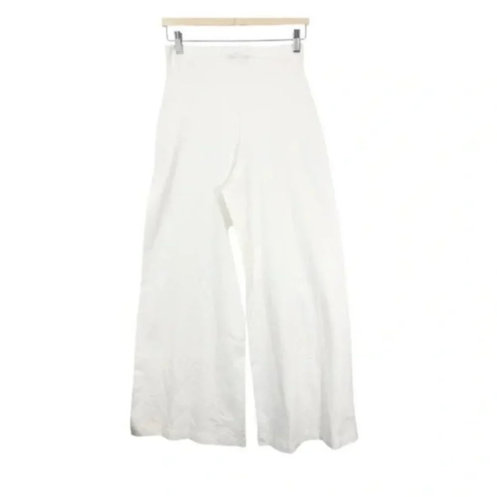 NEW RIPLEY RADER White Ponte Knit Wide Leg Pants Size 4 US Large